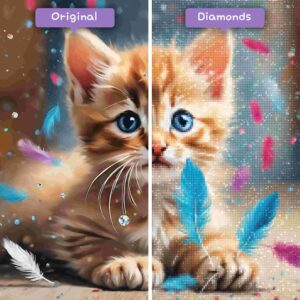 Diamonds-Wizard-Diamond-Painting-Kits-Animals-Cat-Playful-Kitten-Pounce-Before-After-JPG