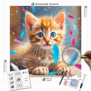 Diamonds-Wizard-Diamond-Painting-Kits-Animals-Cat-Playful-Kitten-Pounce-Canva-jpg
