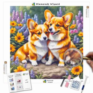Diamonds-Wizard-Diamond-Painting-Kits-Animals-Dog-Fluffy-Corgi-Companions-Canva-jpg