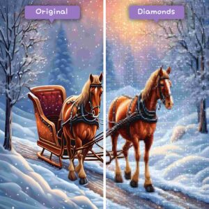 Kits de pintura con diamantes de Diamonds Wizard para eventos, Navidad, fiestas, paseo en trineo, antes y después, jpg