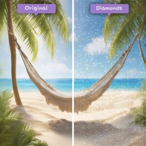 diamanter-trollkarl-diamant-målningssatser-landskap-strand-strand-hängmatta-före-efter-jpg