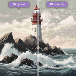 Diamonds-Wizard-Diamant-Malsets-Landschaft-Strand-Leuchtturm-Aussicht-Vorher-Nachher-JPG