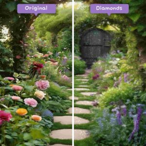 Diamonds-Wizard-Diamond-Painting-Kits-Landscape-Garden-Secret-Garden-Path-Before-After-JPG
