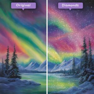 diamanter-troldmand-diamant-maleri-sæt-landskab-regnbue-aurora-bue-før-efter-jpg