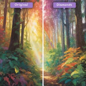 diamantes-mago-kits-de-pintura-de-diamantes-paisaje-arcoiris-bosque-arcoiris-radiante-antes-después-jpg