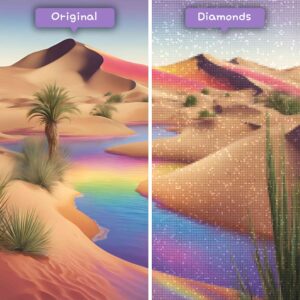 Diamanten-Zauberer-Diamant-Malsets-Landschaft-Regenbogen-Regenbogen-Oase-Vorher-Nachher-JPG