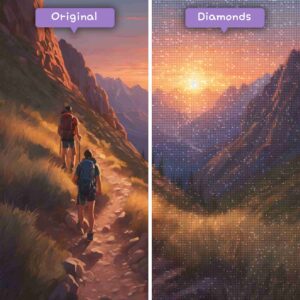 diamants-wizard-diamond-painting-kits-paysage-coucher de soleil-twilight-trek-avant-après-jpg