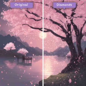 diamanter-troldmand-diamant-maleri-sæt-natur-blomst-kirsebær-blomst-romantik-før-efter-jpg