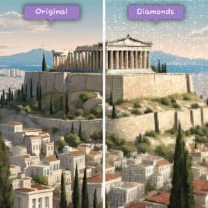 Diamanten-Zauberer-Diamant-Malsets-Reise-Griechenland-Athen-Stadtbild-Vorher-Nachher-JPG