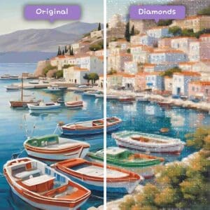 diamants-wizard-diamond-painting-kits-voyage-grece-hydra-harbor-avant-après-jpg