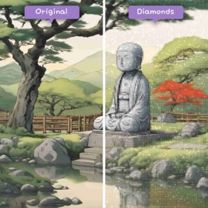 diamanter-trollkarl-diamant-målning-kit-resor-japan-jizo-staty-väktare-före-efter-jpg