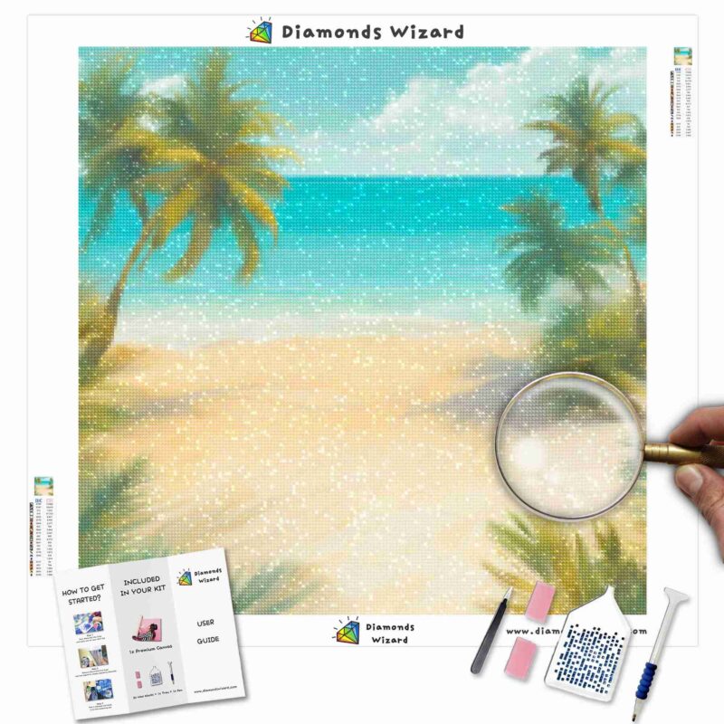 Diamondswizardkits de peinture au diamantpaysageplagetropicoradiancecanvajpg