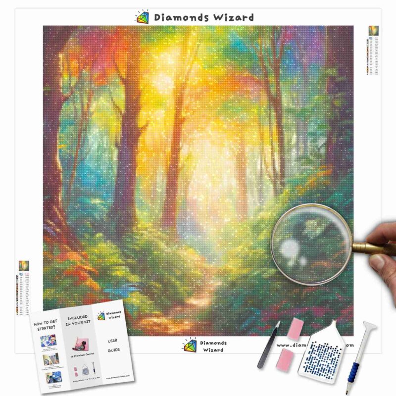 Diamondswizardkit di pittura a diamantepaesaggioarcobalenoarcobalenobaldacchinobrillantezzacanvajpg