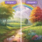 Diamanten-Zauberer-Diamant-Malsets-Landschaft-Regenbogen-Regenbogen-Träumerei-Landschaft-Brillanz-Vorher-Nachher-JPG