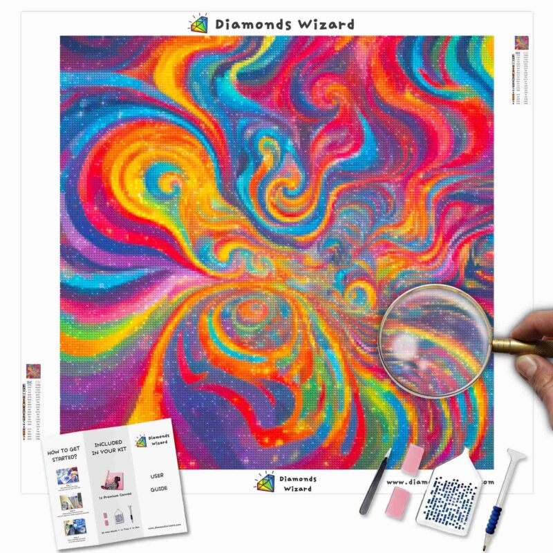 Diamondswizardkit di pittura a diamantepaesaggioarcobalenospettrodreamweavervisionecanvajpg