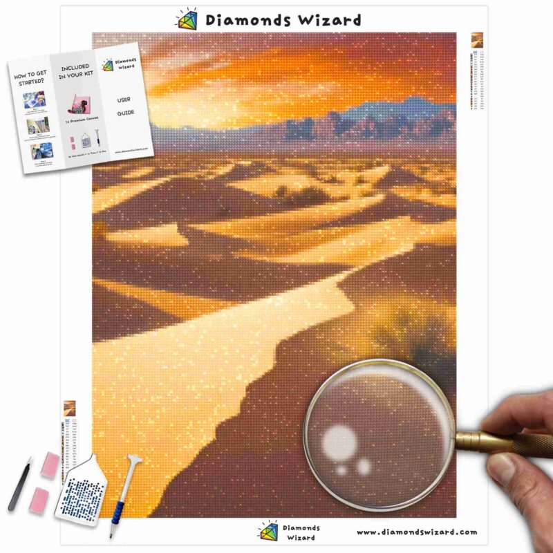 Diamondswizardkit di pittura a diamantepaesaggiotramontodunasplendiditàaltramontocanvajpg