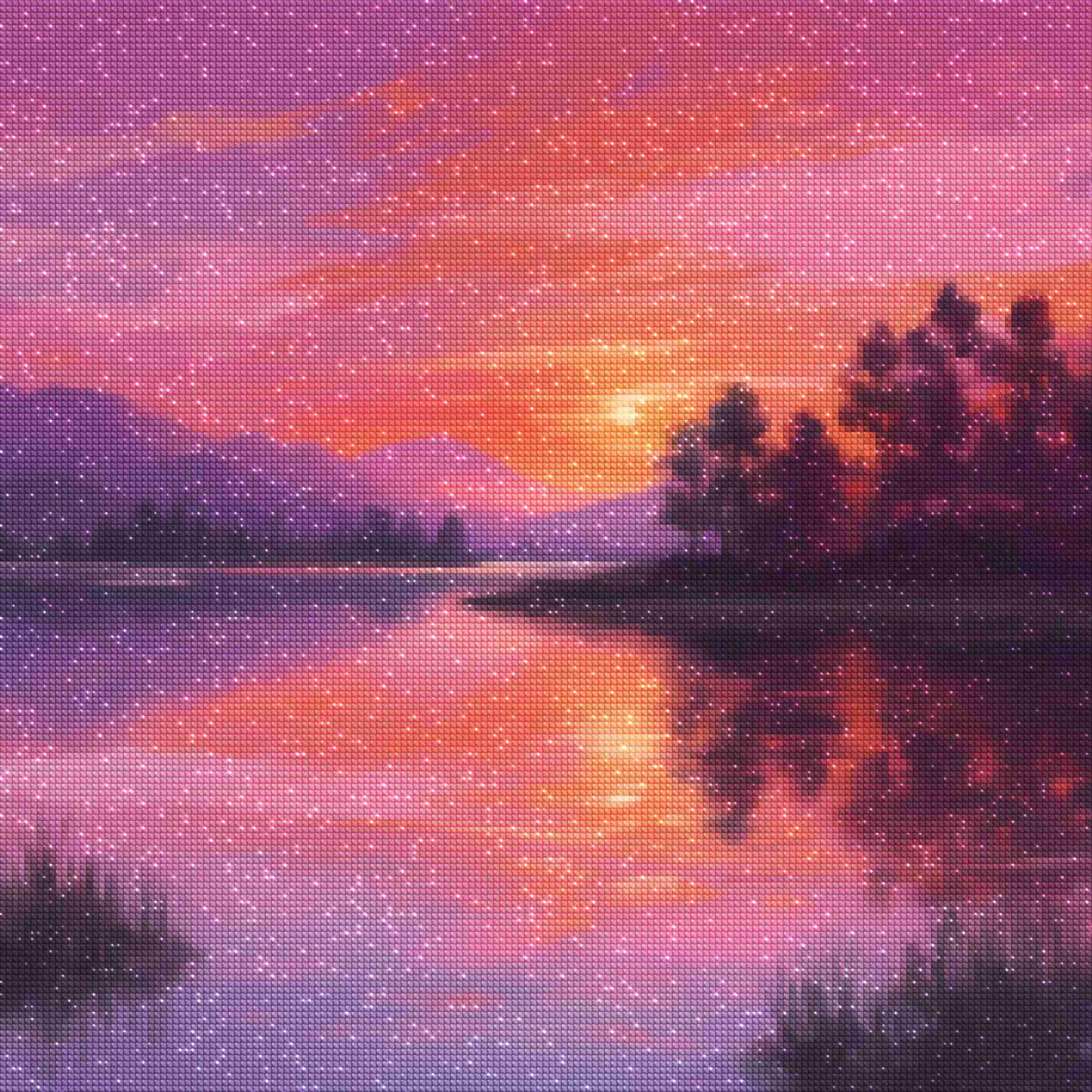 diamonds-wizard-diamond-painting-kits-Paysage-Coucher-de-soleil-Crépuscule-Harmonie-Reflections-diamonds.jpg