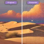 diamanten-wizard-diamond-painting-kits-landschap-zonsondergang-gouden-zand-mirage-voor-na-jpg