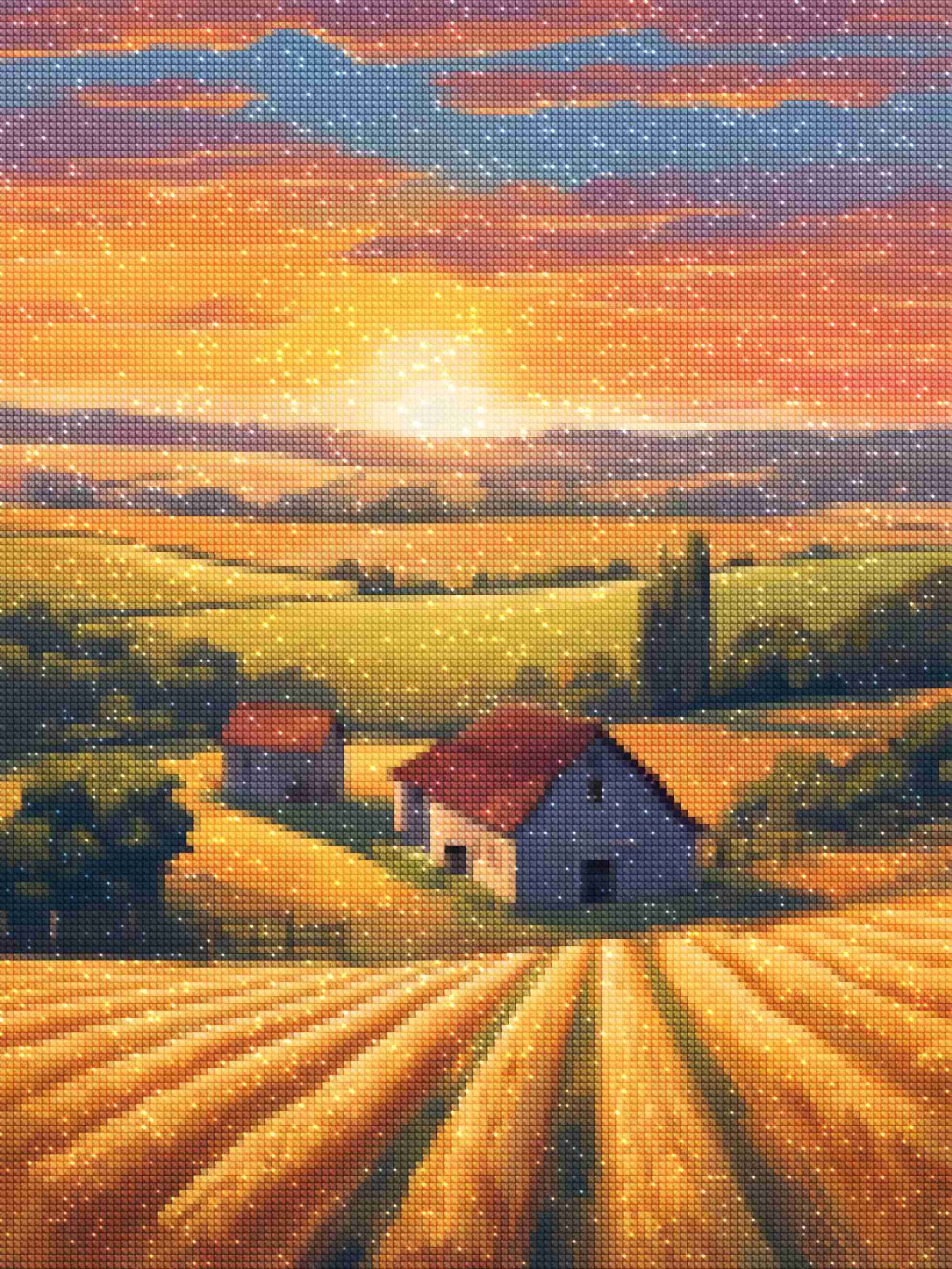 diamonds-wizard-diamond-painting-kits-Paysage-Coucher-de-soleil-Rustique-Horizon-Radiance-diamonds.jpg