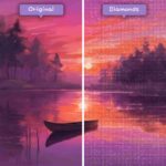 Diamanten-Zauberer-Diamant-Malsets-Landschaft-Sonnenuntergang-ruhige-Sonnenuntergang-Reflexionen-vorher-nachher-jpg