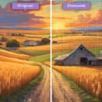 diamanter-trollkarl-diamant-målningssatser-landskap-solnedgång-serenity-harvest-twilight-before-after-jpg