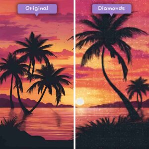 diamonds-wizard-diamond-painting-kits-paysage-coucher-de-soleil-tropical-crépuscule-brillance-avant-après-jpg