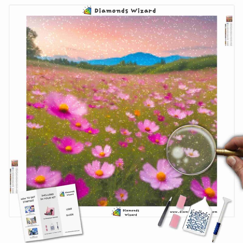 Diamondswizarddiamondpaintingkitsnatuurbloemkosmischfloraalfeestcanvajpg