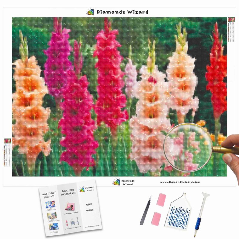 DiamondwizardDiamantmalerei-KitsNaturBlumenprachtvollGladiolenPrachtCanvajpg