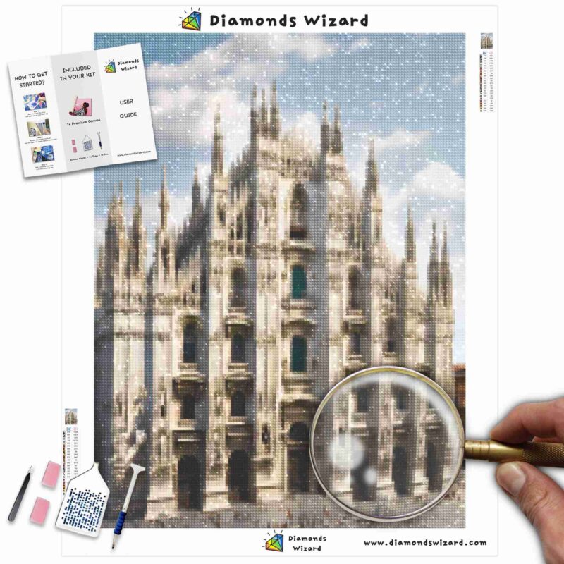 Diamondswizardkits de peinture au diamantvoyageitaliegothiquegloiredemilanduomocanvajpg