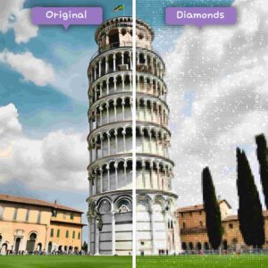 diamonds-wizard-diamant-painting-kit-rejs-italien-det skæve-tårn-i-pisa-ikon-før-efter-jpg
