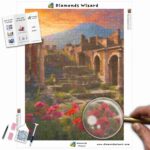 Kits de pintura con diamantes de Diamonds Wizard: viajes, Italia, ruinas de Pompeya, Renacimiento, lienzo, jpg