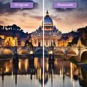 diamanter-trollkarl-diamant-målningssatser-resor-italien-vatikanstaden-by-night-before-after-jpg