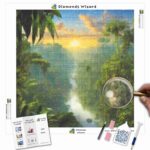 Kits de pintura con diamantes de Diamonds Wizard: viaje a Perú, una odisea amazónica, lienzo, jpg