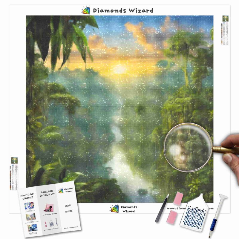 Diamondswizardkit di pittura con diamantiviaggiperuanamazonodisseacanvajpg