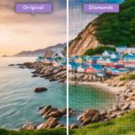 Kits de pintura con diamantes de Diamonds Wizard: viajes a Corea del Sur, encanto costero de Busan, antes y después, jpg