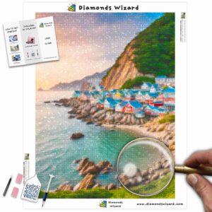 Diamondswizardkit di pittura con diamantiviaggiocorea del sudbusanfascino costierocanvajpg