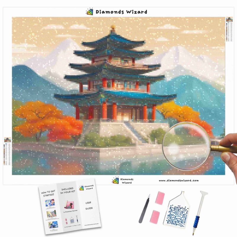 Diamondswizarddiamondpaintingkitstravelsouthkoreakoreantempletranquilitycanvajpg