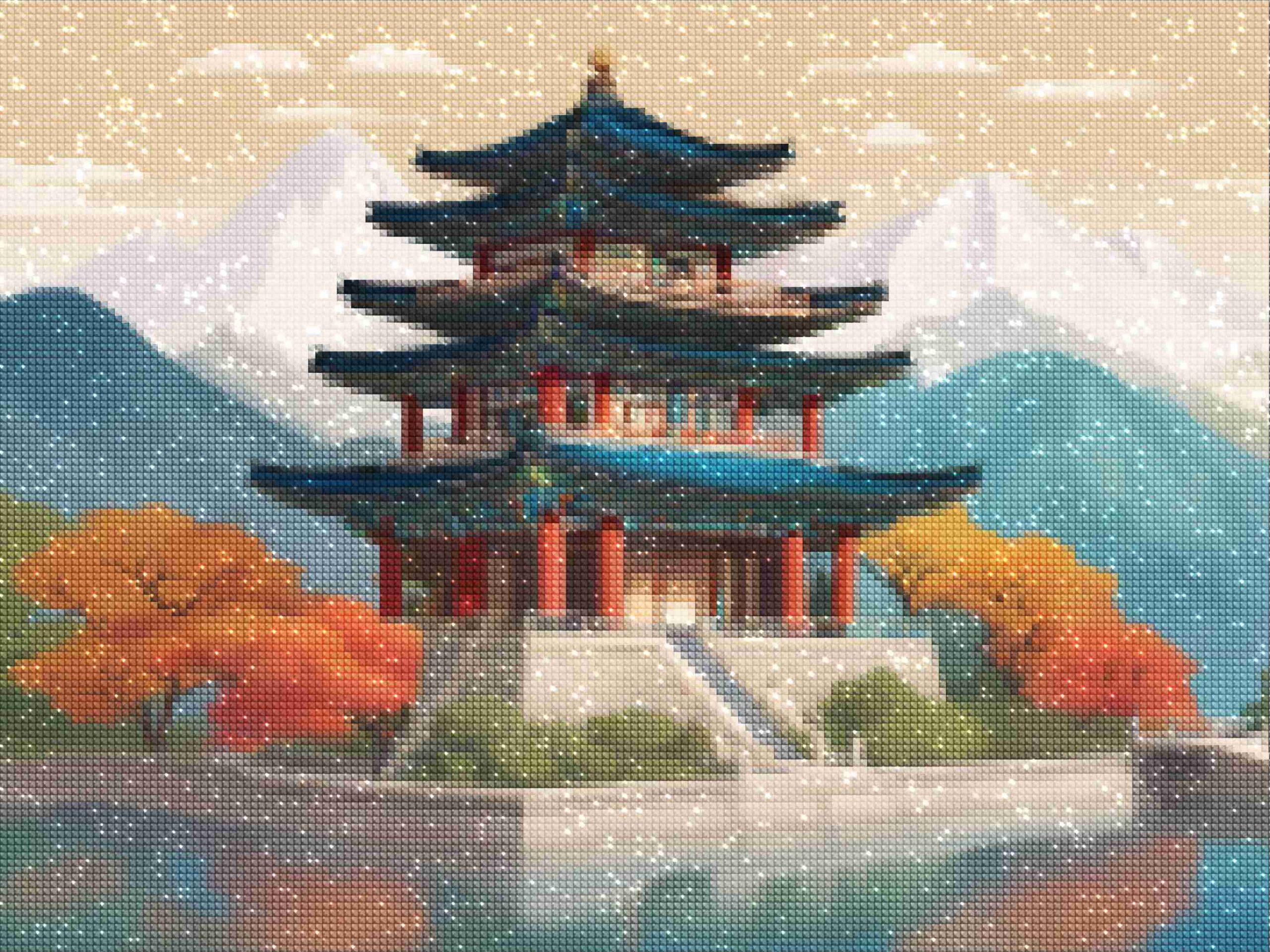 diamonds-wizard-diamond-painting-kits-Travel-South Korea-Korean-Temple-Tranquility-diamonds.jpg