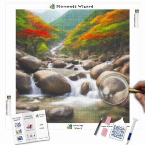 Kits de pintura con diamantes de Diamonds Wizard para viajar a Corea del Sur, Seoraksan Majesty Canvas, JPG