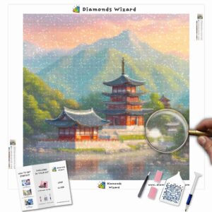 diamenty-czarodziej-diamentowe-malowanie-zestawy-podróż-południowa-korea-spokojna-pagoda-cud-canva-jpg