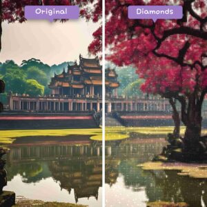 Kits de pintura con diamantes de Diamonds Wizard: viajes a Vietnam, la ciudad imperial de Hue, majestuosidad, antes y después, jpg