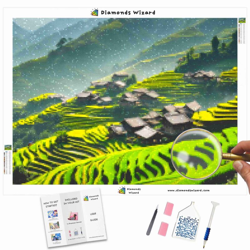 Diamondswizardkits de peinture au diamantvoyagevietnamsapamontagneretraitecanvajpg