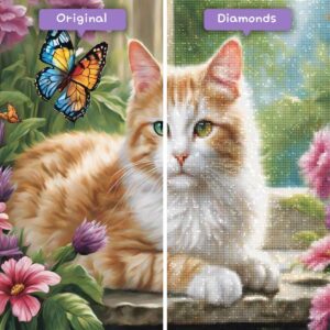 Diamanten-Zauberer-Diamant-Malsets-Tiere-Katze-Schmetterling-Glückseligkeit-Vorher-Nachher-JPG