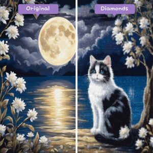 diamonds-wizard-diamond-painting-kits-animals-cat-moonlit-feline-prowl-before-after-jpg