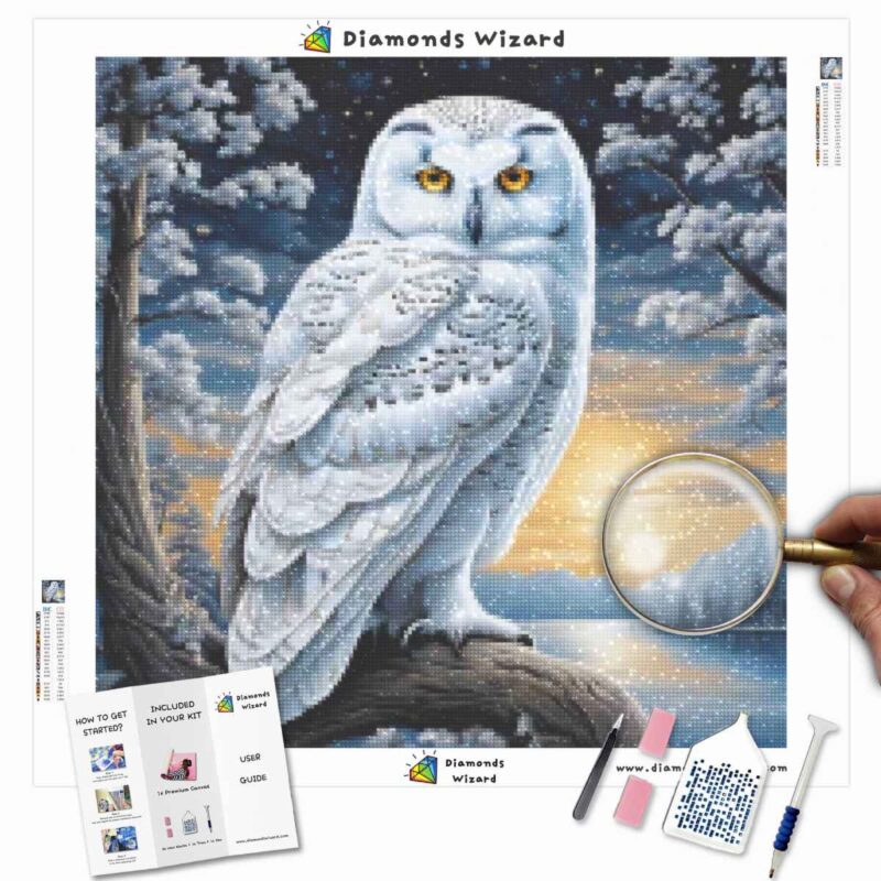 Diamondswizardkits de peinture au diamantanimauxhibousilencieuxsentinellecanevajpg