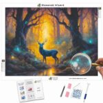 Kits de pintura con diamantes para magos, eventos, Halloween, paisaje de sombras encantado, lienzo, jpg