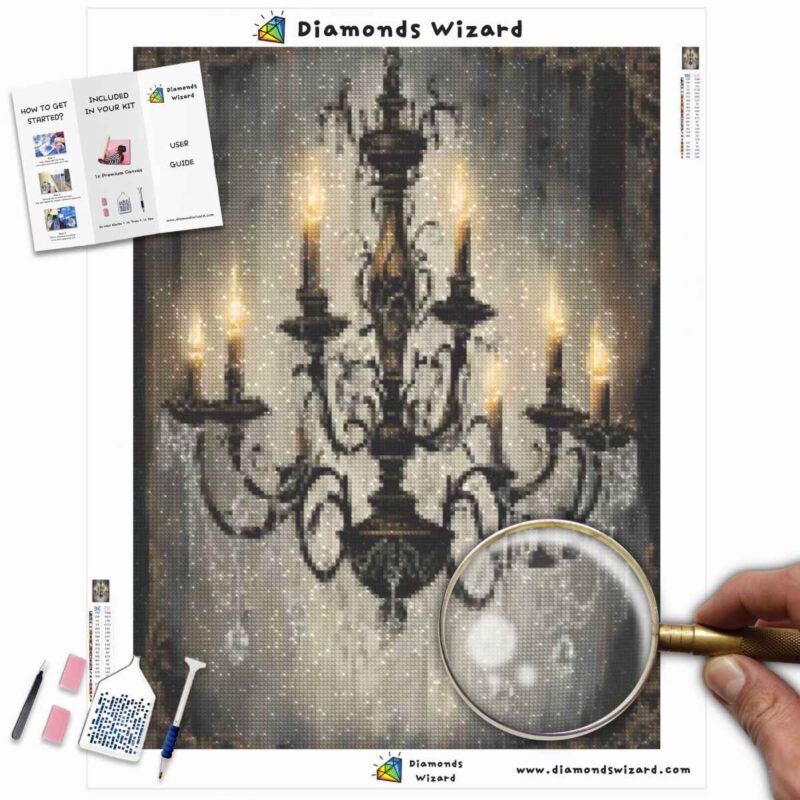 Kits de pintura de diamantes de Diamondswizard Eventos Halloween Gótico Elegante Lienzo JPG