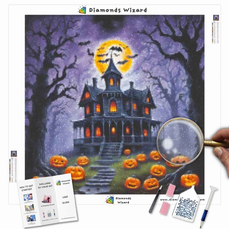 Diamantveiviserdiamantmalesettbegivenhetshalloweenhauntedhousecanvajpg