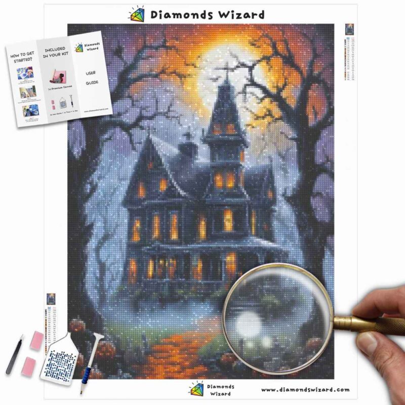 Diamondswizardkit di pittura a diamanteeventihalloweenspettralemanieroshimmercraftcanvajpg