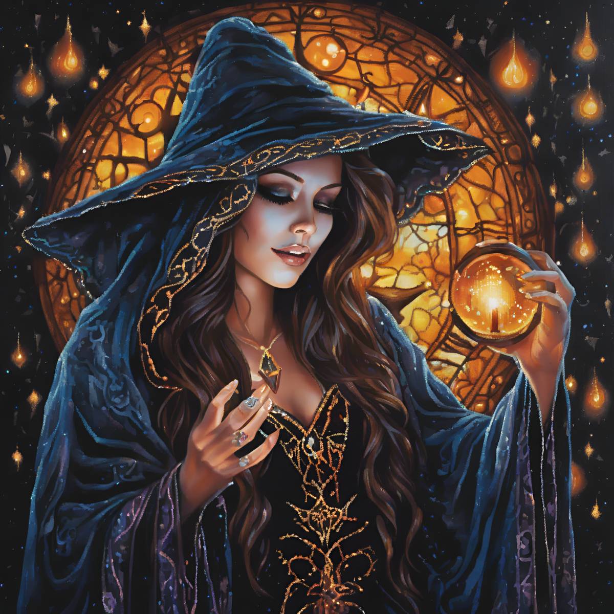 Kits de pintura con diamantes de magos y diamantes. Eventos. Halloween. Hora de las brujas. Original.jpg